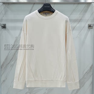 liberclassy韩国2023秋冬季乳白色圆领套头，宽松打底毛衣时尚