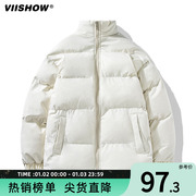 VIISHOW冬季加厚棉衣男牌立领棉袄面包服纯色美式宽松棉服男外套
