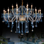 欧式吊灯蓝色彩色水晶灯，网咖主题酒店卧室，餐厅服装店灯具