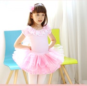 韩国儿童舞蹈裙少儿芭蕾练功服分离半身裙女孩跳舞演出粉短裤短裙