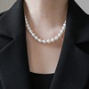mol2023复古高级珍珠，项链女fever同款锁骨链欧美ins博主