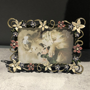 青檬欧式金属6寸7寸相框创意个性婚纱照桌面摆台装饰画带打印照片