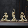 瑜伽人物摆件饰品欧式家居，客厅树脂工艺品，天使礼物瑜伽馆开业