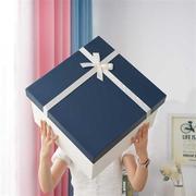 正方形礼物盒超大号空盒子，送女友蓝色，惊喜盒大箱子特y大包装