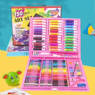 150件套画笔套装水彩笔涂色笔绘画套装蜡笔彩色儿童彩笔画画工具