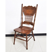 高档复古实木椅子雕花美式法式中古摄影温莎椅地中海书桌网红靠背