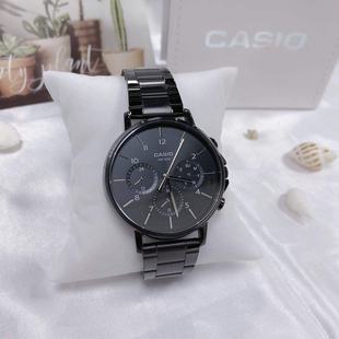 卡西欧CASIO 三眼指针石英男士手表MTP-E321D-1A E321B-1A