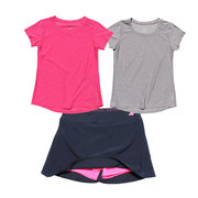 女中大童夏季运动防走光短裙 速干透气网球裙羽毛球裙子 有口袋