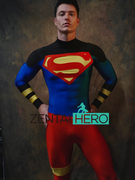 超人Superman英雄紧身衣 Superboy Cosplay少年正义联盟服装男