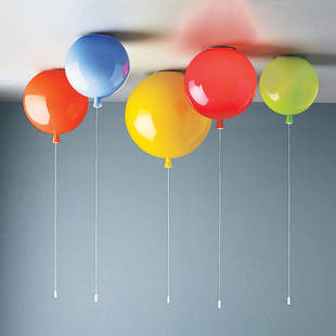 彩色气球吸顶灯现代简约可爱餐厅卧室灯过道灯LED儿童房间艺术灯