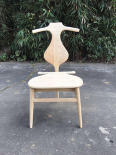 北欧实木白蜡木梳妆椅侍从椅琴椅设计师装饰椅高级餐厅餐椅靠背椅
