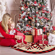 圣诞树围裙底座圣诞节装饰品拉绒布印花圣诞树，裙地毯场景布置