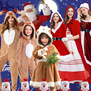圣诞节儿童服装圣诞衣服金丝绒男女套装可爱圣诞老人装扮演出服