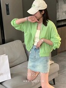 欧洲站糖果色棒球服外套女2023初夏防晒衣女宽松显瘦短款轻薄