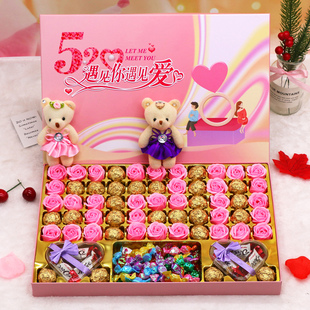 德芙巧克力礼盒装38妇女节礼物，送女神女友浪漫生日创意糖果零食