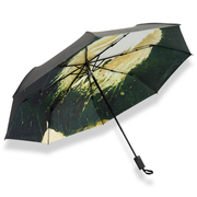 个性太阳伞防晒防紫外线遮阳伞，黑胶雨伞女折叠晴雨两用伞男自动