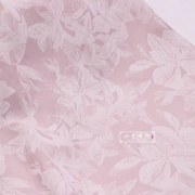粉白色夏季微弹力仿真丝提花布料垂坠感柔软旗袍衬衫睡衣时装面料