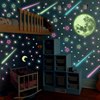 3d立体夜光贴荧光星星墙壁贴纸，卧室儿童房间屋顶天花板自粘墙贴画
