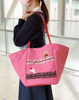 familiar日系女包卡通刺绣单肩手提包，托特包可爱(包可爱)粉色蕾丝780440