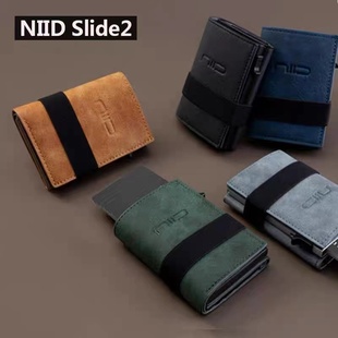 NIID潮牌环保素皮小众设计钱包短款男士零钱包钱夹卡包Slide2