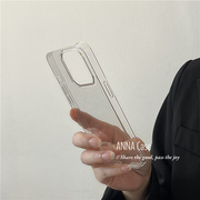 简约超薄透明硬壳适用iphone15苹果12promax手机壳11裸机手感x/14/13promax保护套