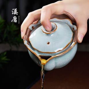 汉唐防烫泡茶盖碗茶杯单个高档茶碗景德镇陶瓷，功夫茶具套装手抓壶