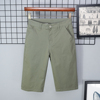 浅绿色夏季薄款七分裤，男宽松休闲短裤，直筒六分弹力纯棉2024