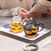 高硼硅玻璃茶壶耐高温绿茶壶小号泡茶壶一人用可过滤精致功夫茶具