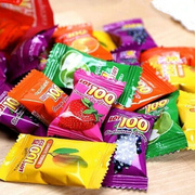 马来西亚LOT100一百份果汁软糖500g散装什果芒果糖QQ橡皮糖喜糖果