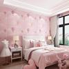 儿童房温馨粉色浪漫卡通壁纸3d立体自粘墙贴卧室泡沫贴防撞墙纸