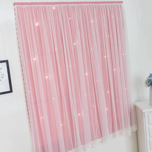 网红款自粘魔术粘贴式窗帘全遮光布遮阳卧室免打孔安装小窗户简易