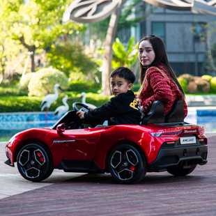 双座儿童电动汽车四轮遥控可坐大人跑车，亲子小孩宝宝可坐人玩具车