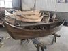 木船渔船实木欧式船景观道具小花船手划船摆件帆船仿古白色两尖头