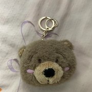 小熊头钥匙扣女士韩国创意汽车钥匙炼手机吊饰毛绒挂饰包包挂