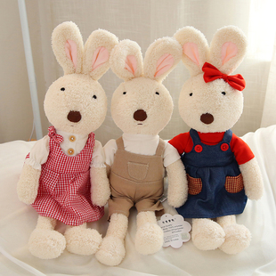 苏克雷兔公仔穿衣布娃娃，毛绒玩具可爱小兔子，陪睡玩偶女孩生日礼物