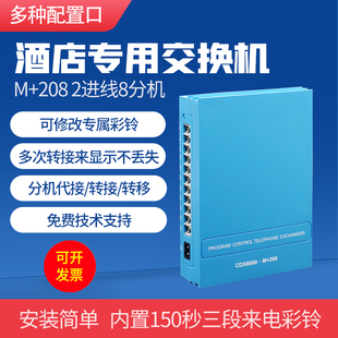 程控电话交换机酒店内部集团语音内线宾馆1进8出4进16出24口48出数字ip，交换器分机系统家用固话二次来显座机