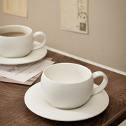 小众咖啡杯设计感陶瓷杯拿铁卡布奇诺拉花咖啡杯300ml石纹伴手礼