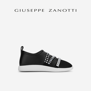 Giuseppe ZanottiGZ女士点缀人造水晶低帮运动鞋