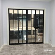 上海钢化玻璃格子移门厨房卫生间客厅隔断房间阳台推拉门定制