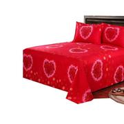 婚庆斜纹加厚大红色床单单件，结婚喜庆被套被单炕单新婚床上用品