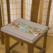 棕垫茶椅沙发订做中式乳胶餐桌椅管帽海绵座垫棉麻红木椅垫冬季餐