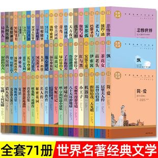 世界经典文学名著全套原著经典文学小王子简爱海底两万里钢铁，是怎样炼成的老人与海，傲慢与偏见悲惨世界飘学生课外阅读初高中生小说