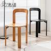 北欧现代轻奢榉木餐椅，家用客厅靠背椅，丹麦设计师rey彩色中古椅子