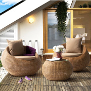 户外家具藤艺沙发阳台，休闲客厅沙发藤椅，三件套组合庭院别墅沙发