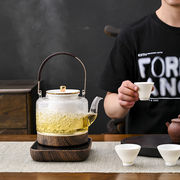 苏氏陶瓷(sushiceramics)高硅胶(高硅胶)玻璃，提梁茶壶煮茶器新中式