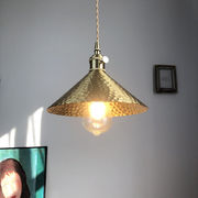 北欧全铜吊灯美式简约床头餐厅灯吧台玄关飘窗衣帽间复古黄铜吊灯