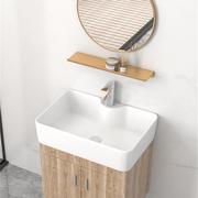 浴室柜小户型组合卫生间挂墙式小尺寸，窄长洗手洗脸台盆405060cm