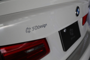 日本3DDesign Logo汽车反光贴纸BMW宝马改装B款灰拉丝银色