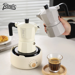 bincoo双阀煮咖啡壶套装意式摩卡壶家用小型咖啡机户外煮咖啡器具