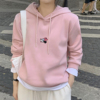 李宁卫衣女款2024春季迪士尼联名粉色套头上衣时尚连帽运动衫